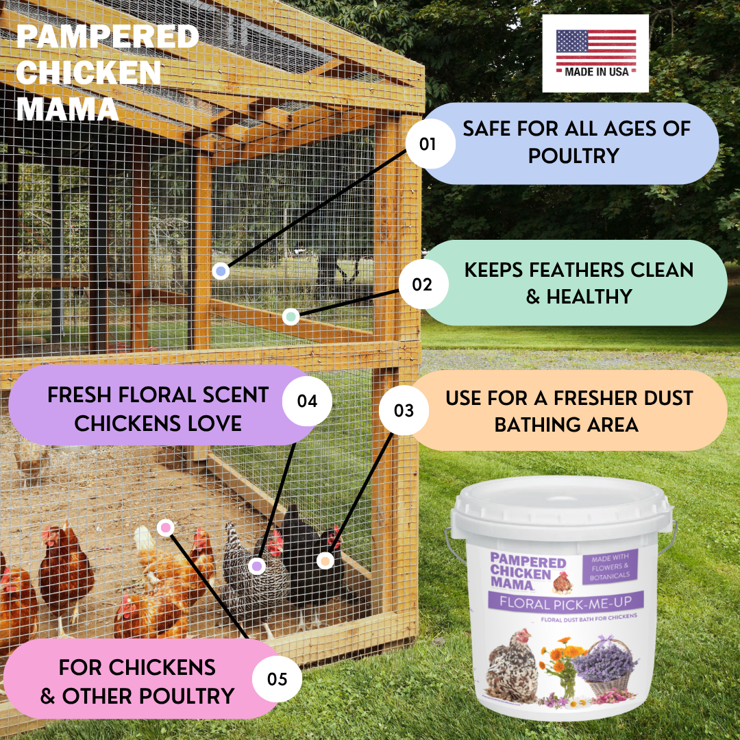 Pick Me Up Floral Dust Bath With Herbs - For Pet Chickens & Other Poultry
