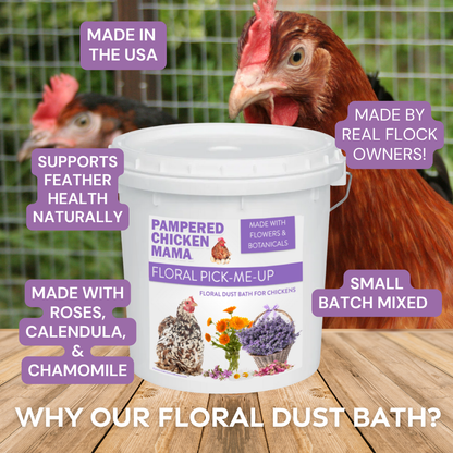 Pick Me Up Floral Dust Bath With Herbs - For Pet Chickens & Other Poultry